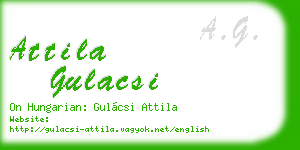 attila gulacsi business card
