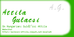 attila gulacsi business card